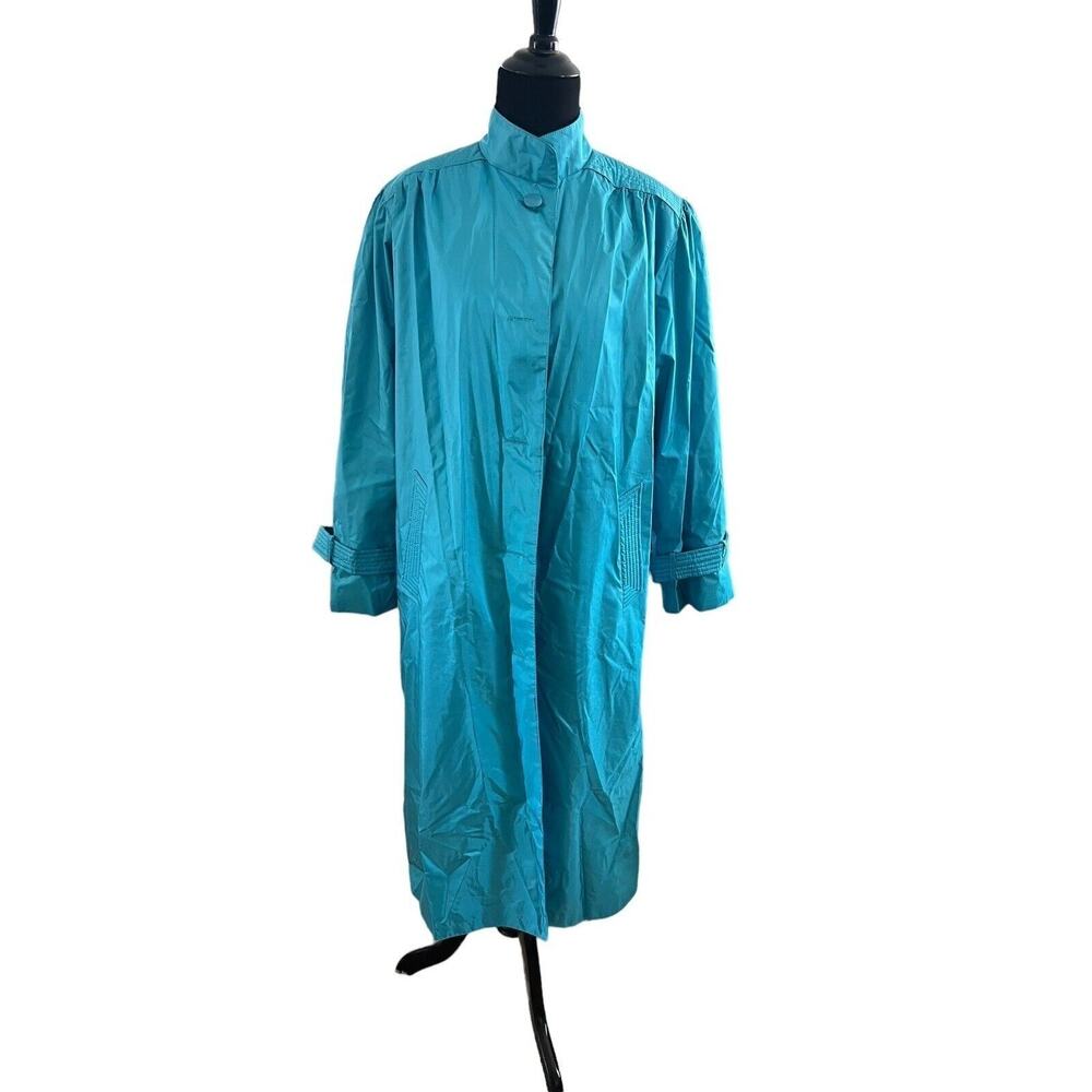Vintage 80s? Cambridge Womens Long Trench Coat Rain Jacket sz 12 B31